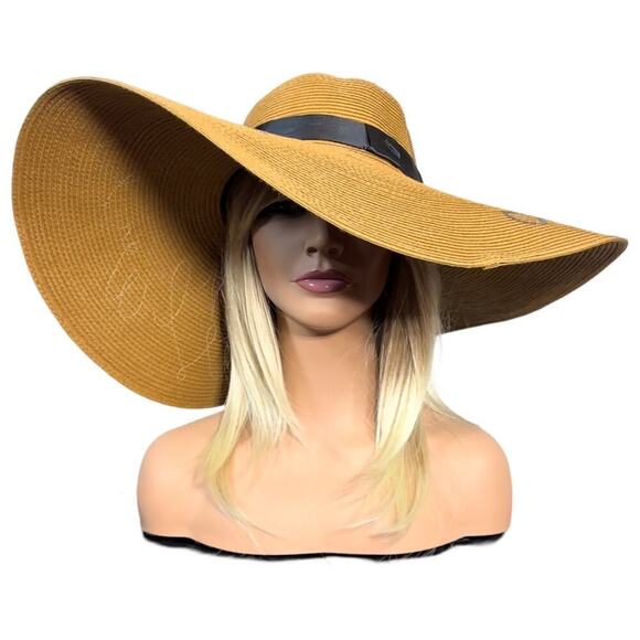 Extra Large Brim Beach Sun Hat "Do Not Disturb" - Picture 4 of 11